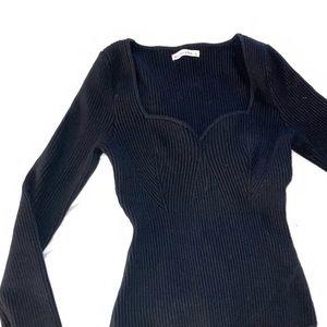 Abercrombie Long-Sleeve Sweetheart Sweater Bodysuit